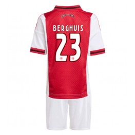 Ajax Steven Berghuis #23 Thuis tenue Kids 2025-26 Korte Mouw (+ Korte broeken)